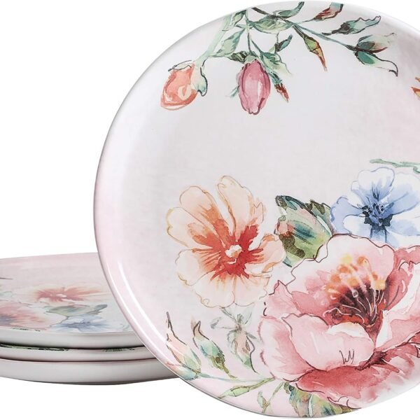 Dinner Plates Set of 4, 11 Inch Large Ceramic Plates for Pasta, Steak, Stylish Serving Dishes, Microwave and Dishwasher Safe, Gift for Housewarming and Thanksgiving